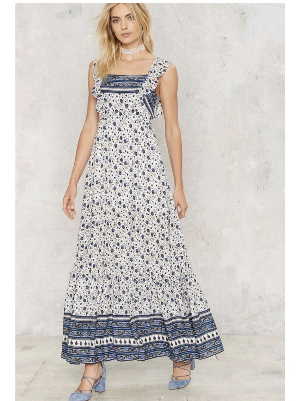Boho Open Back Maxi Dress